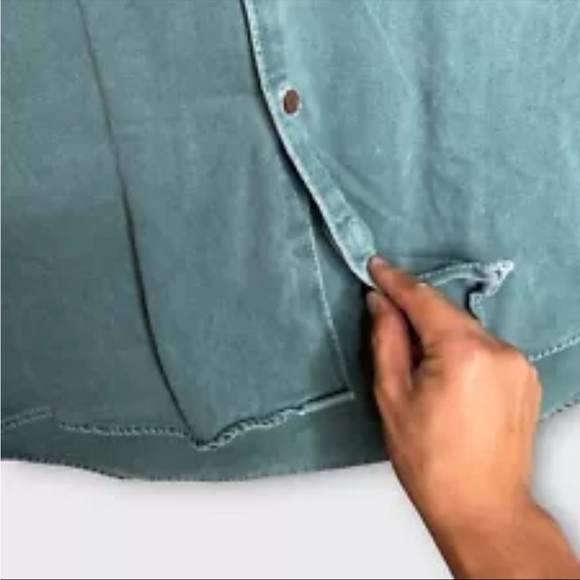 Vintage Banana Republic Shirt Mens Medium Green Adventure Outfitter Miss Buttons - Picture 8 of 13